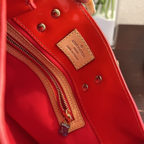 ❌SOLD❌ VINTAGE Louis Vuitton 2006 Monogram Vernis Lead PM Hand Bag Red Rouge ❤️✨ - Picture 5 of 16
